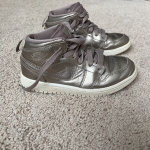 Jordan Nike 1 Mid SE PS Sepia Stone White Noble Preschool Kids Sneakers size 13